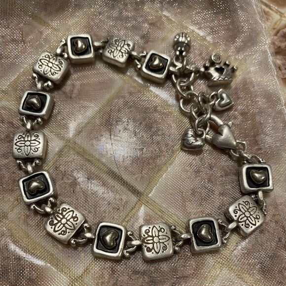 BRIGHTON Love Reigns silver link and charms‎ bracelet - Picture 4 of 4